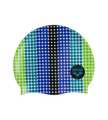 Plavecká čepice arena Print Jr. barevná - circle stripe