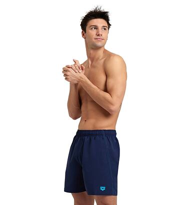 Pánske šortky arena Men's Fundamentals Beach Boxer R NAVY-TURQUOISE