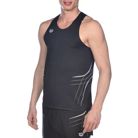 Športové tričko arena M A-ONE MESH TANK TOP čierna Športové tričko arena M A-ONE MESH TANK TOP čierna