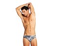 Pánske plavky arena M STRIPED GEO brief, black